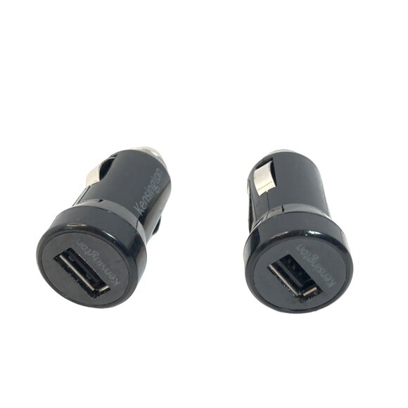 Kensington PowerBolt 1.0 Dual USB Car Charger Adapter Black A455 Set Of 2 - Picture 4 of 5